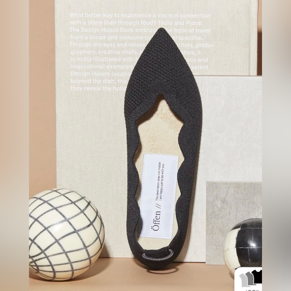 Offen pointed-toe ballet flats 
Japanese brand